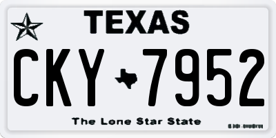 TX license plate CKY7952