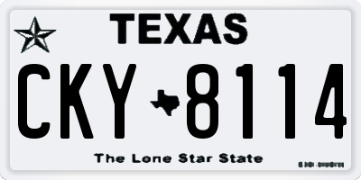 TX license plate CKY8114