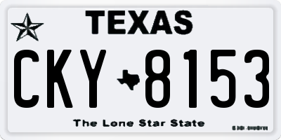 TX license plate CKY8153