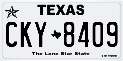 TX license plate CKY8409