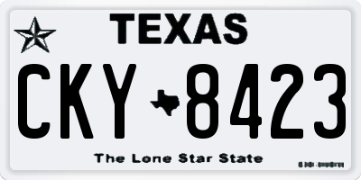 TX license plate CKY8423