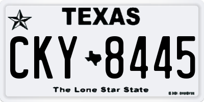 TX license plate CKY8445