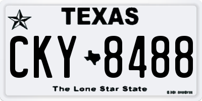 TX license plate CKY8488