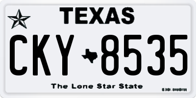 TX license plate CKY8535