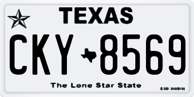 TX license plate CKY8569