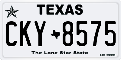 TX license plate CKY8575