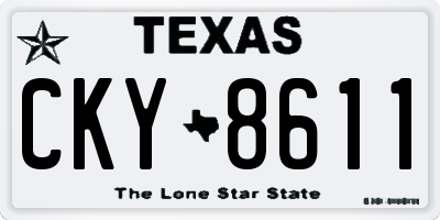 TX license plate CKY8611