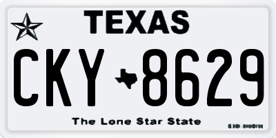 TX license plate CKY8629