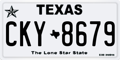 TX license plate CKY8679