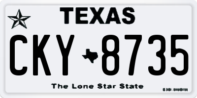 TX license plate CKY8735