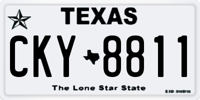 TX license plate CKY8811