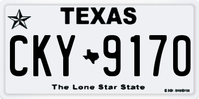 TX license plate CKY9170