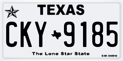 TX license plate CKY9185