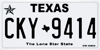 TX license plate CKY9414