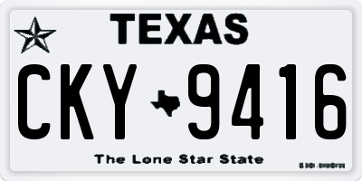 TX license plate CKY9416