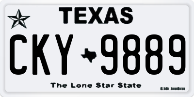TX license plate CKY9889