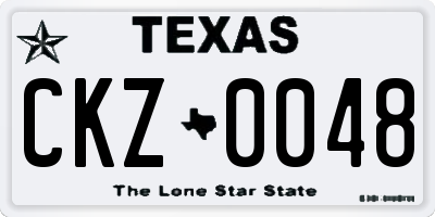 TX license plate CKZ0048