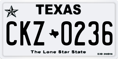 TX license plate CKZ0236
