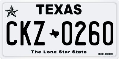 TX license plate CKZ0260