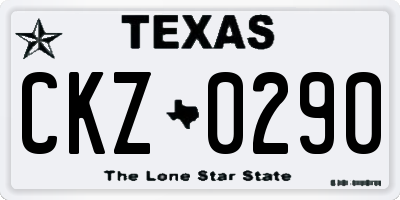 TX license plate CKZ0290