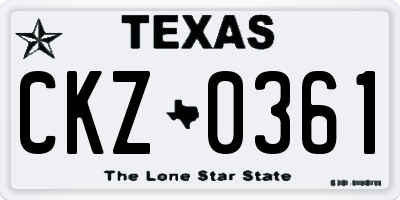 TX license plate CKZ0361