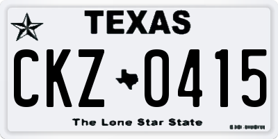 TX license plate CKZ0415