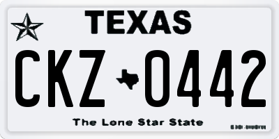 TX license plate CKZ0442