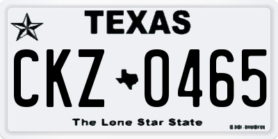 TX license plate CKZ0465