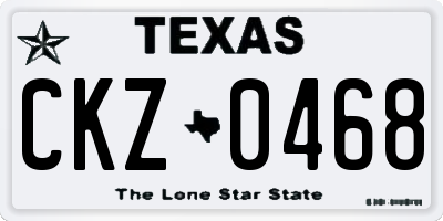 TX license plate CKZ0468
