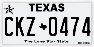 TX license plate CKZ0474