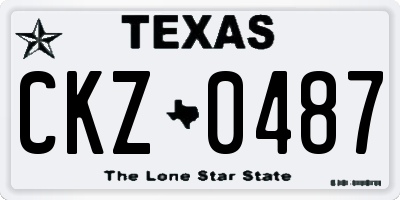 TX license plate CKZ0487