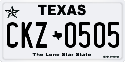 TX license plate CKZ0505