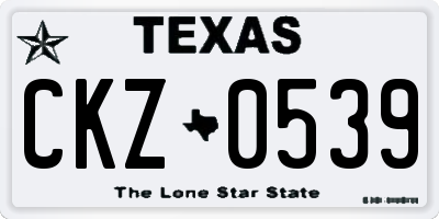 TX license plate CKZ0539