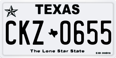 TX license plate CKZ0655