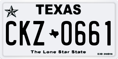 TX license plate CKZ0661