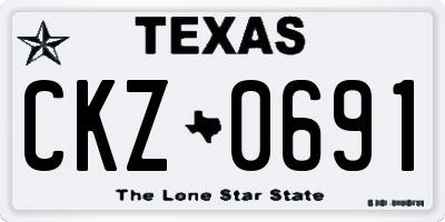 TX license plate CKZ0691