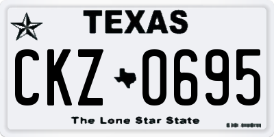 TX license plate CKZ0695