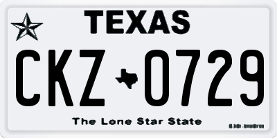 TX license plate CKZ0729