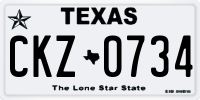 TX license plate CKZ0734