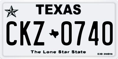 TX license plate CKZ0740