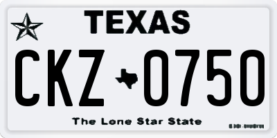 TX license plate CKZ0750