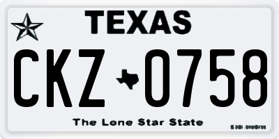 TX license plate CKZ0758