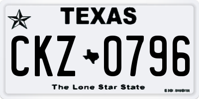 TX license plate CKZ0796