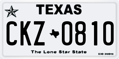 TX license plate CKZ0810