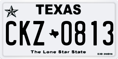 TX license plate CKZ0813