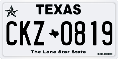 TX license plate CKZ0819