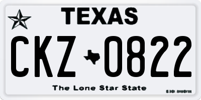 TX license plate CKZ0822