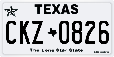 TX license plate CKZ0826
