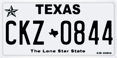 TX license plate CKZ0844