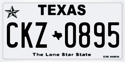TX license plate CKZ0895